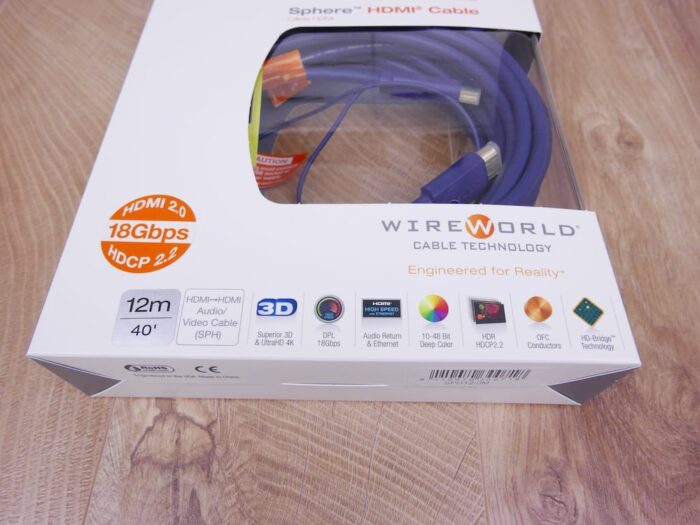 Wireworld Sphere HDMI 2 18 Gbps UltraHD 4K Superior 3D digital audio cable 12,0 metre NEW 3