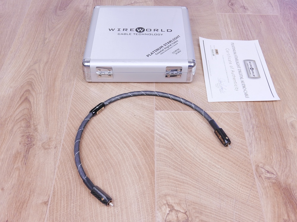 Wireworld Platinum Starlight digital audio interconnect 75 Ohm RCA