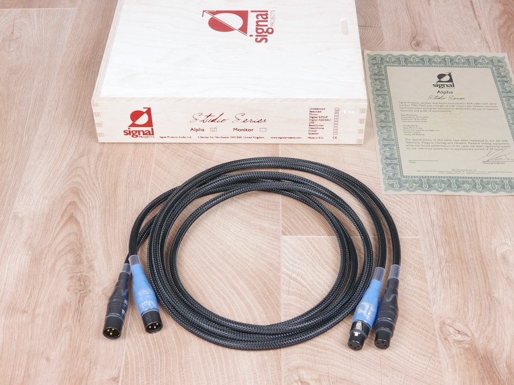 Signal Projects Alpha audio interconnects XLR 2,0 metre NEW 1