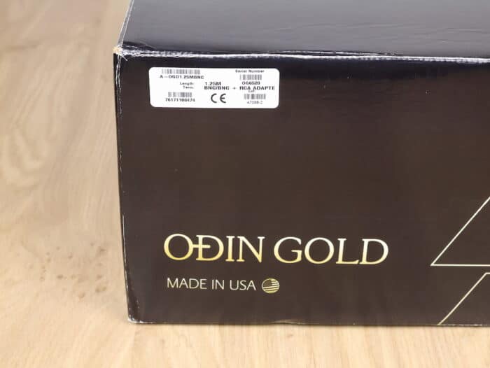 Nordost Odin Gold highend digital audio interconnect BNC (with RCA adapters) 1,25 metre 7