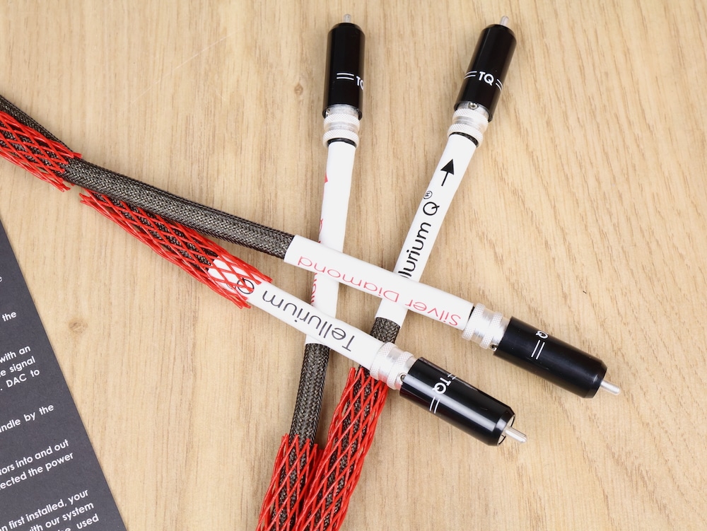 Tellurium Q Silver Diamond highend audio interconnects RCA 1,0 metre NEW 2