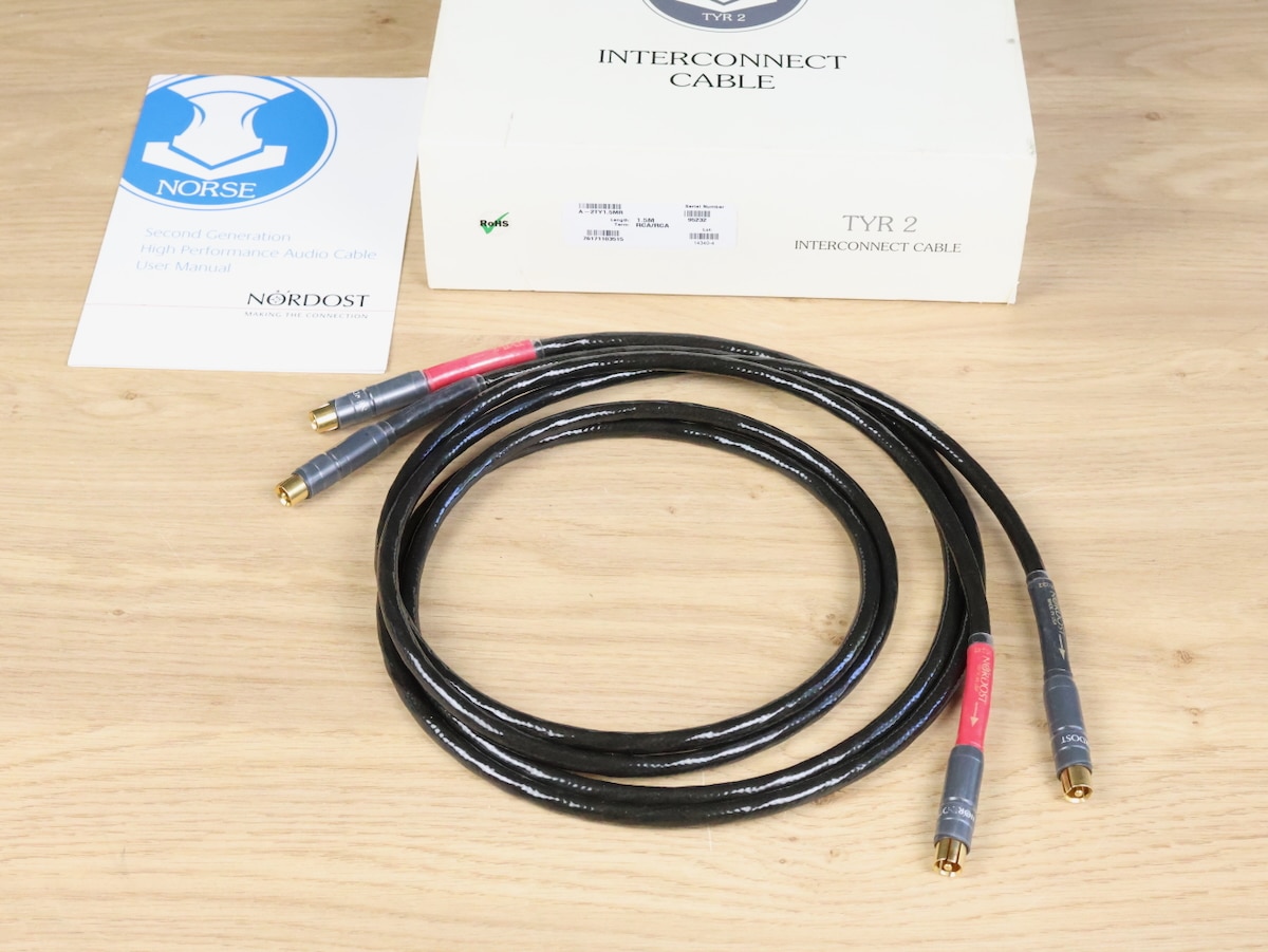 Nordost Norse Tyr 2 highend audio interconnects RCA 1,5 metre 1