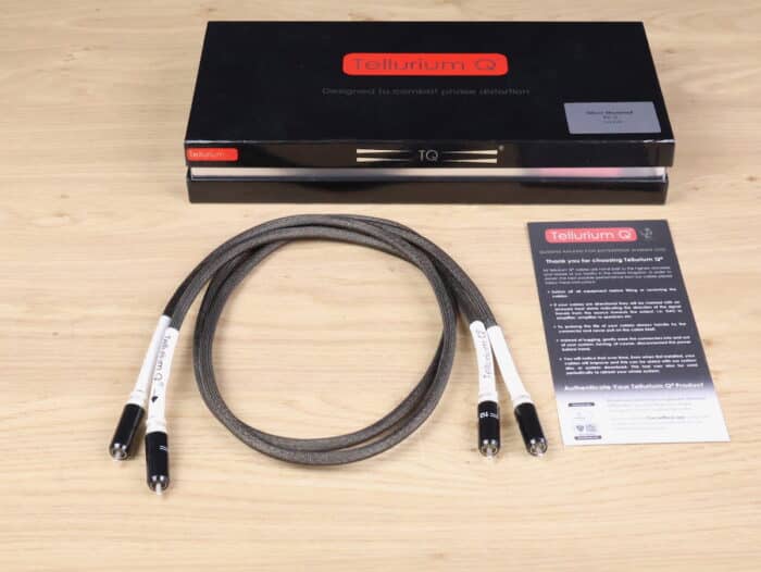 Tellurium Q Silver Diamond highend audio interconnects RCA 1,0 metre 41