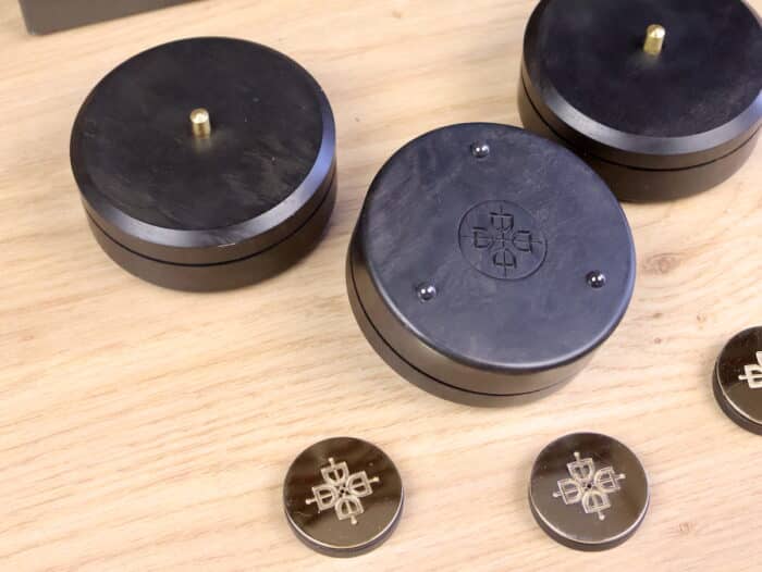 Dalby Audio Design D7-GE90 Gabon Ebony highend end audio Isolation Feet (set of 3) 2
