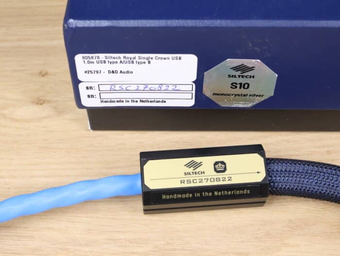 Siltech Royal Single Crown USB S10 highend digital audio USB cable 1,0 metre 3