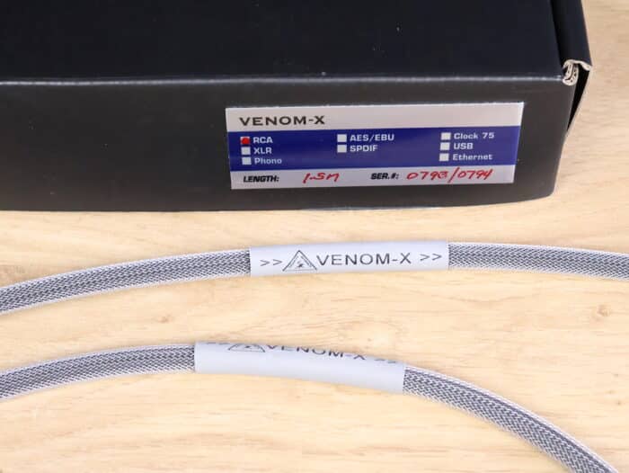 Shunyata Research Venom-X audio interconnects RCA 1,5 metre 2