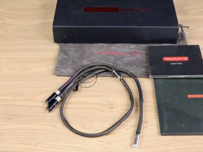 Tellurium Q Statement highend audio Phono Tonearm interconnect DIN-RCA 1,0 metre 1