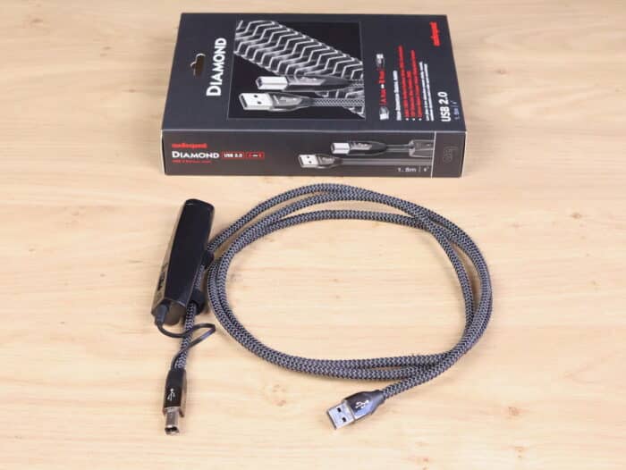 AudioQuest Diamond silver highend audio USB cable (type A to B) 1,5 metre 31