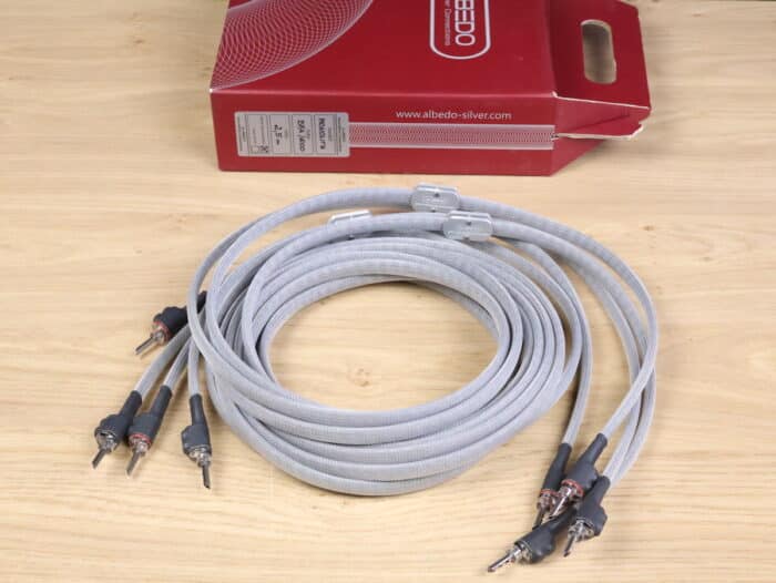 Albedo Monolith pure silver highend audio speaker cables 2,5 metre 1