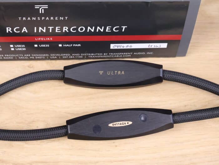 Transparent Audio Ultra G6 highend audio interconnects RCA 1,0 metre 12