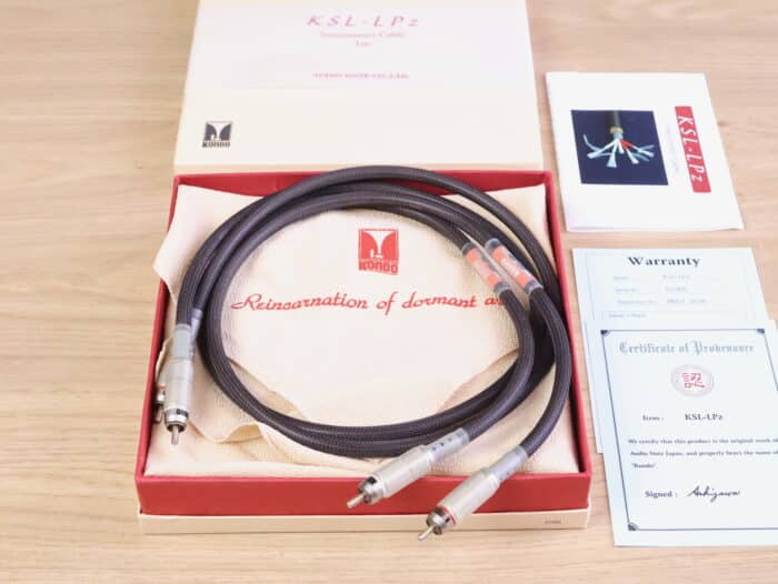 Kondo Audio Note KSL-LPz high end silver audio interconnects RCA 1,0 metre 1