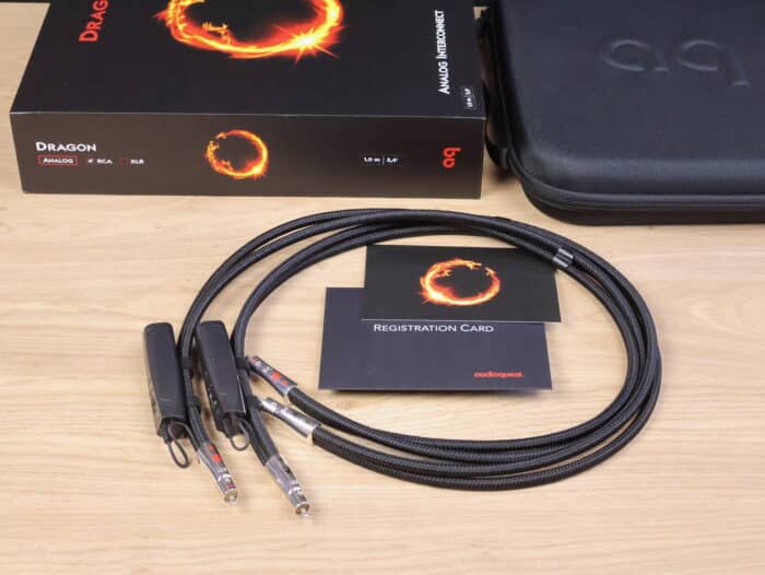 AudioQuest Dragon high end silver audio interconnects RCA 1,0 metre NEW 1